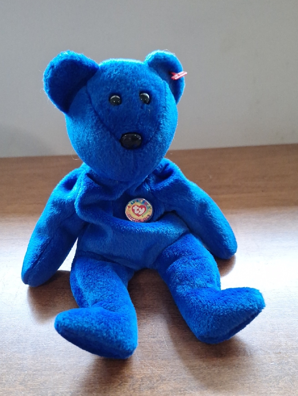 Ty Clubby Classic Royal Blue Beanie Bear Plush 90s